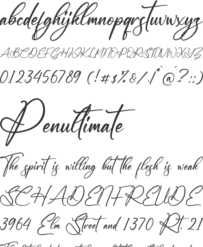 Hamstery font preview