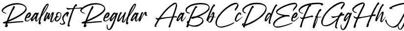 Realmost Regular font