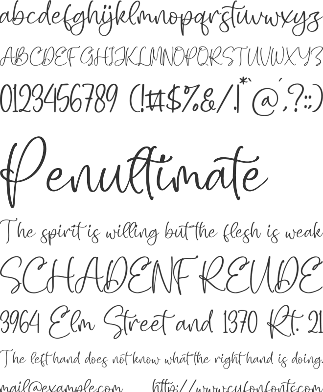 Storycold font preview