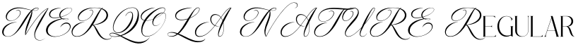 MERQOLA NATURE Regular font