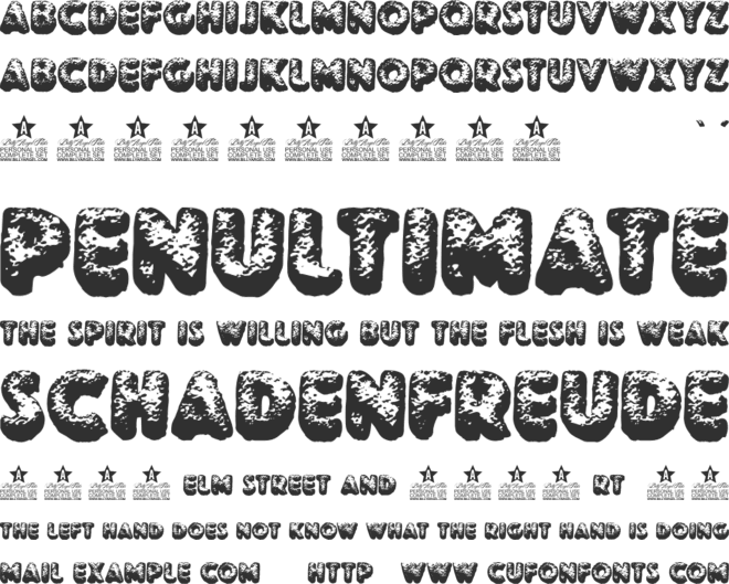 ICECREAMY PERSONAL USE font preview