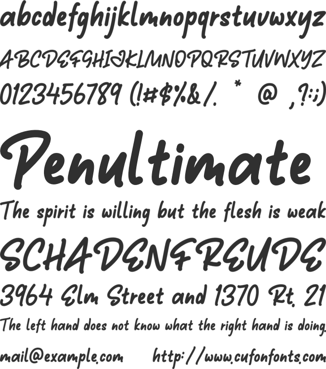 The Jhony font preview