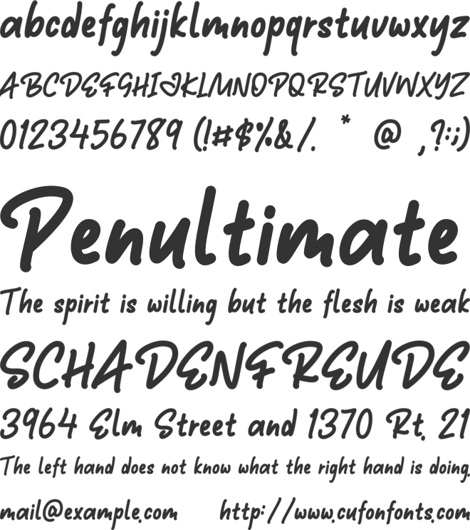 The Jhony font preview