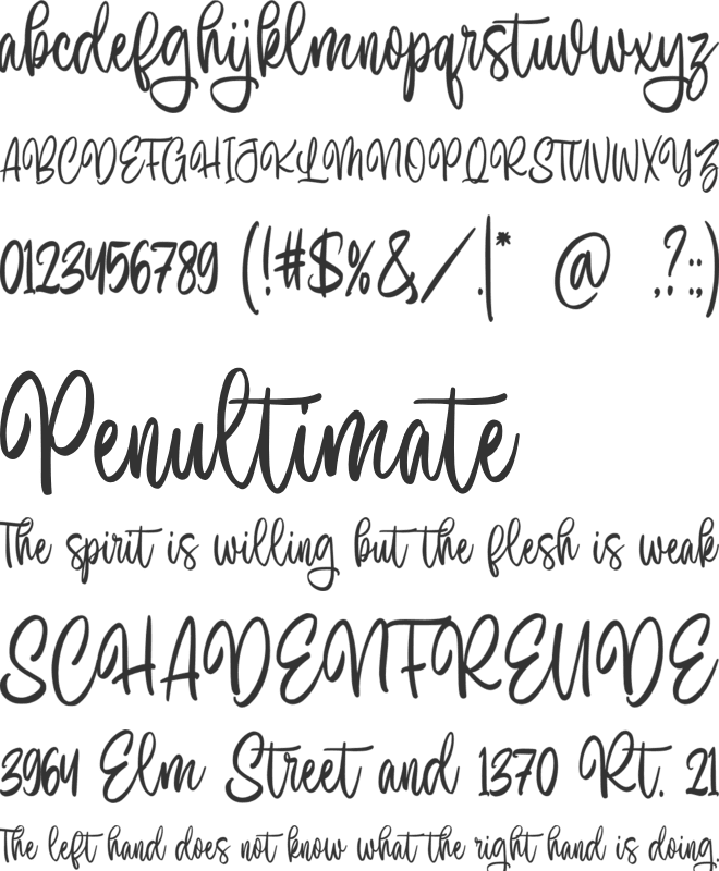 Hello Brigantia font preview