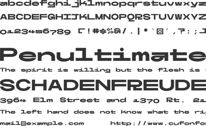 Ultramono Wide Black font preview