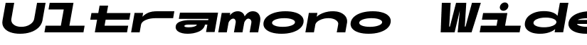 Ultramono Wide Black BlackItalic font