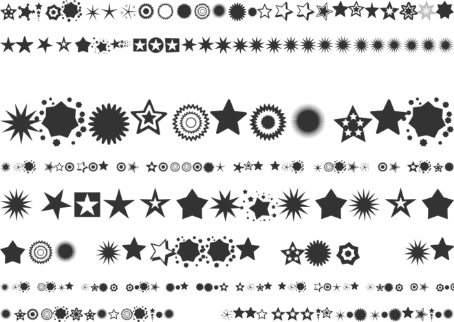 PizzaDude Stars font preview