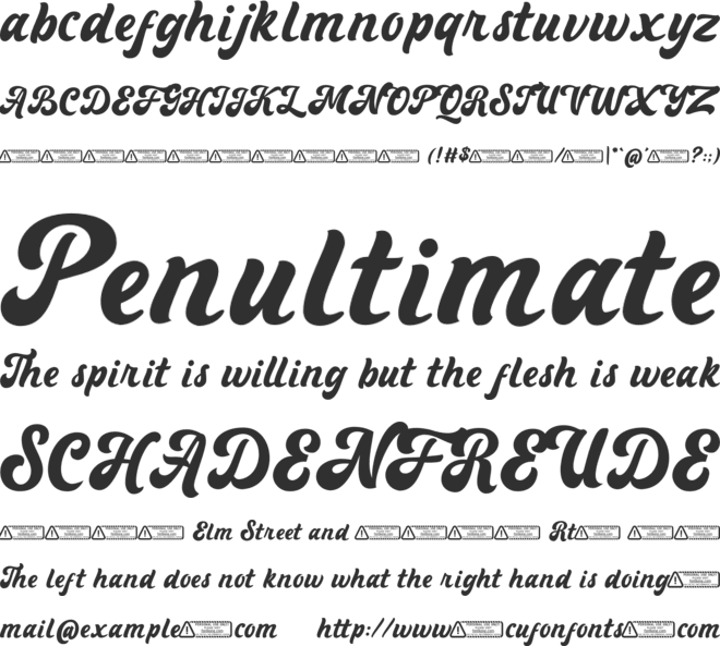 Mashally font preview