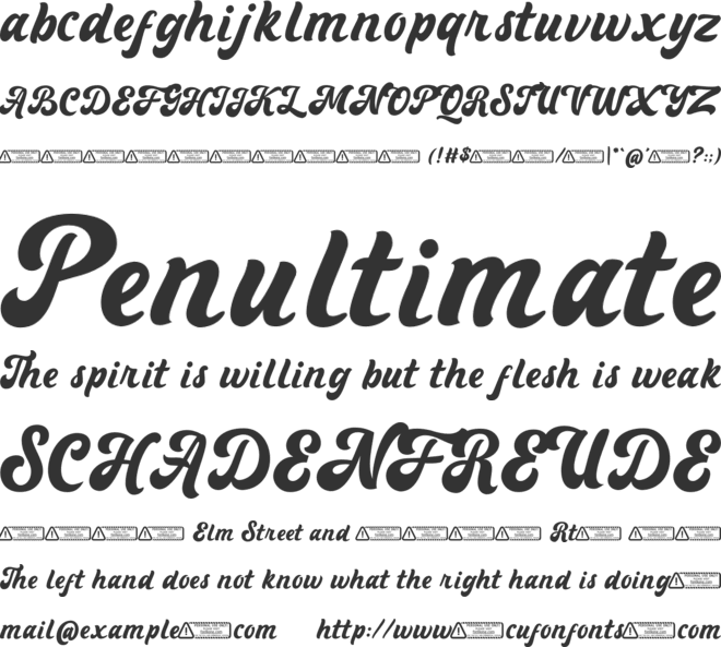 Mashally font preview