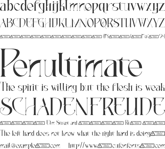 Anguishop font preview