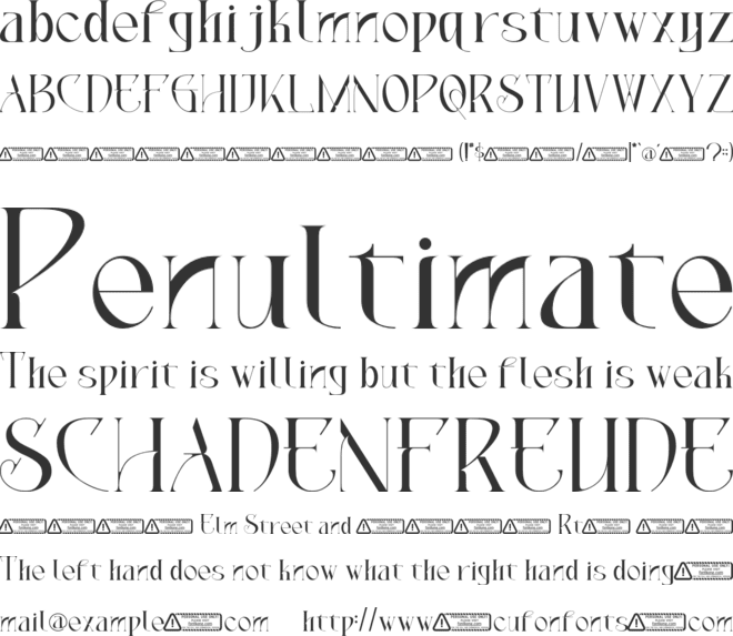 Anguishop font preview