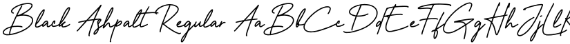 Black Ashpalt Regular font