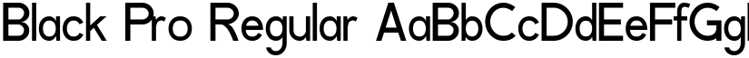 Black Pro Regular font