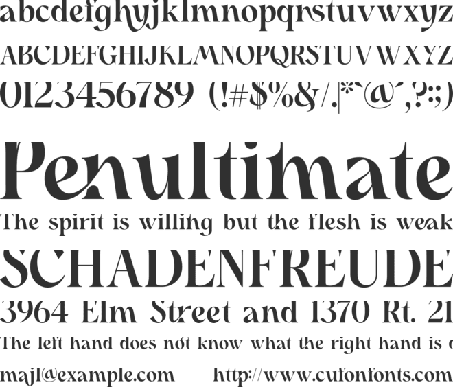 Potential font preview
