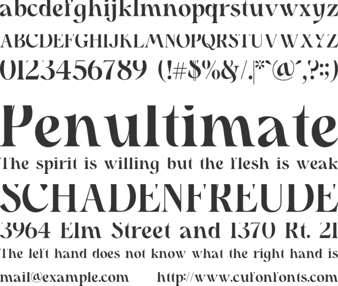 Potential font preview