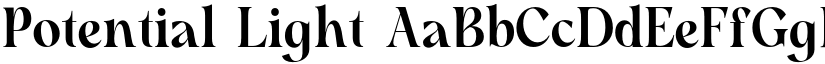 Potential Light font