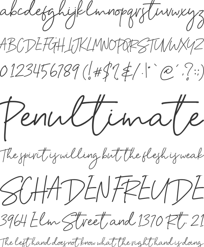 Happy Tuesday font preview