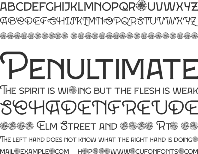 Forge Caffeine font preview