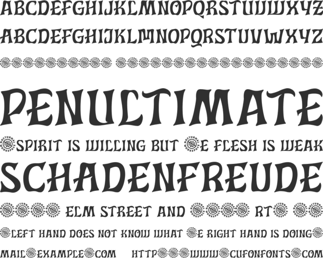 Hepives font preview
