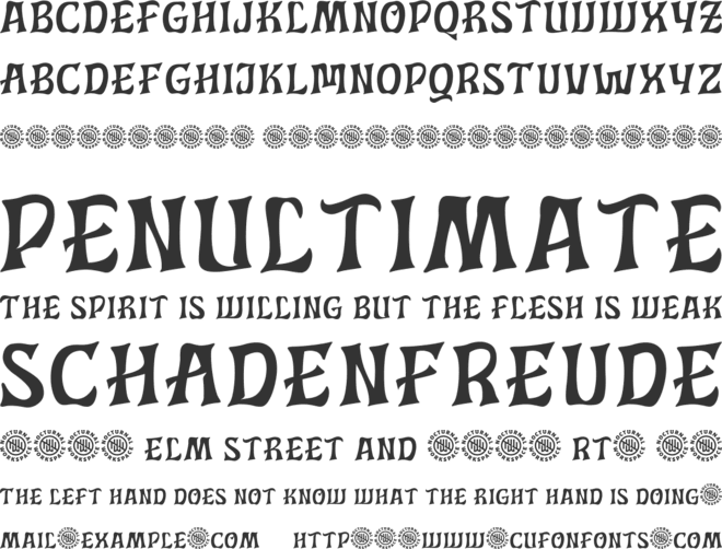 Hepives font preview
