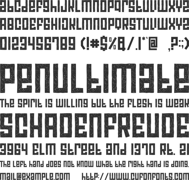 DOUBLE SQUARE font preview