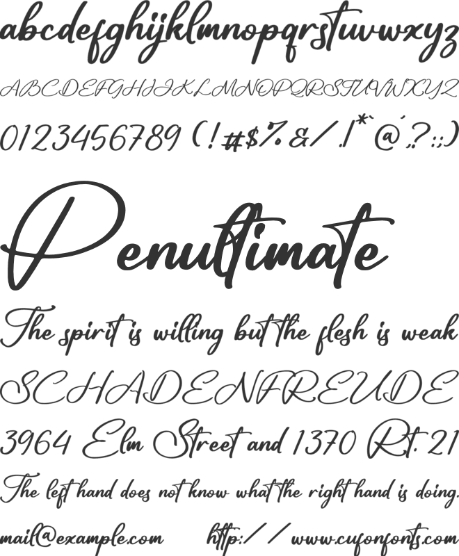 Bathoveng Signature font preview