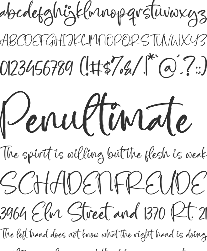 Starlight font preview