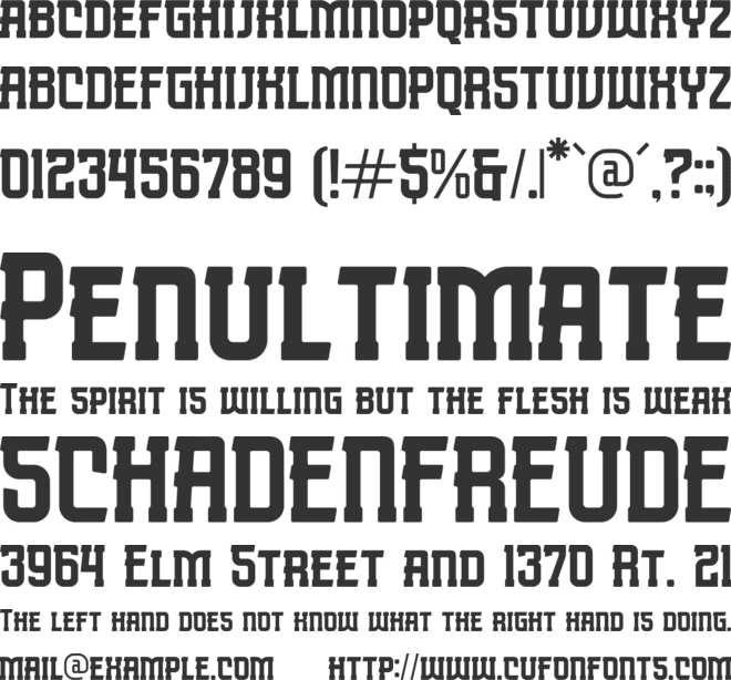 ROMAN BRICK font preview