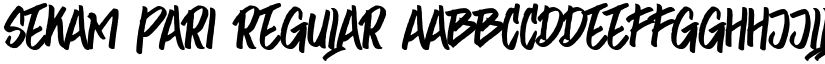 SEKAM PARI Regular font