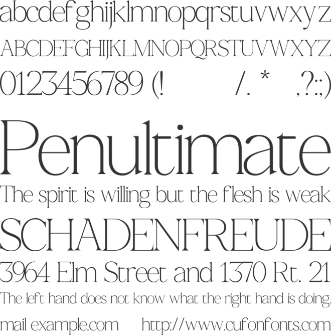 Felidae font preview