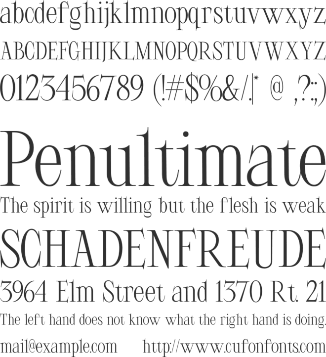 Lithium Typeface (LT) font preview