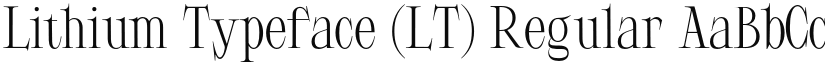 Lithium Typeface (LT) Regular font
