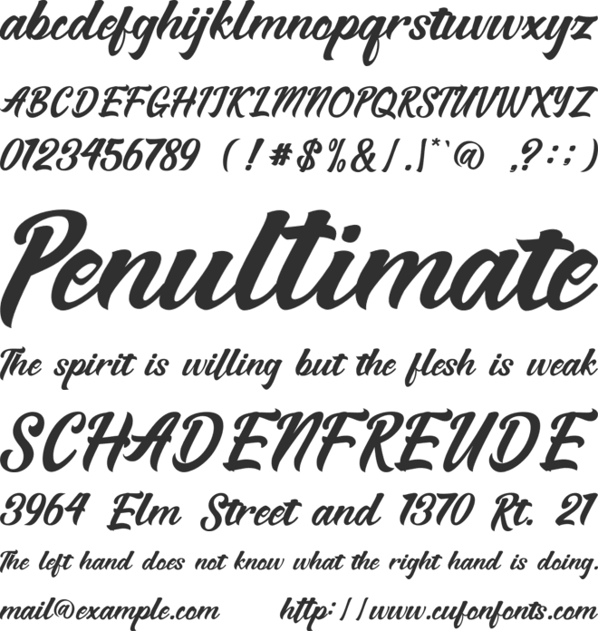 Adinatta font preview