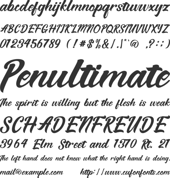 Adinatta font preview