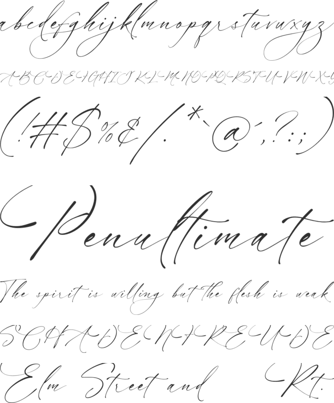 Hathaway font preview