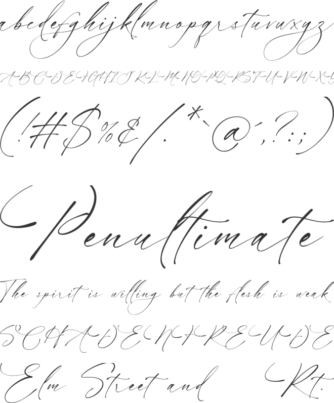 Hathaway font preview
