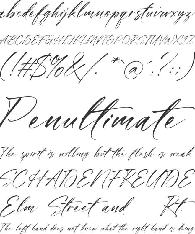 Brastagi font preview