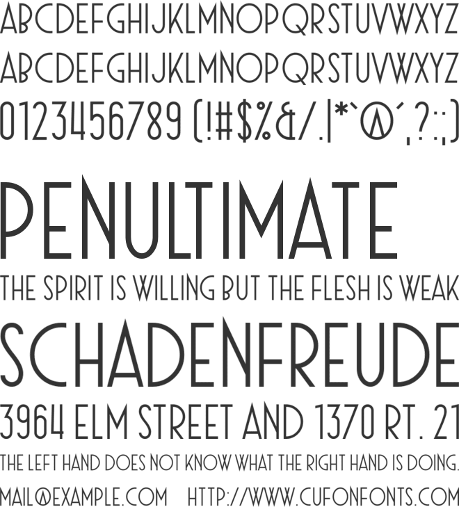 Crescendo font preview