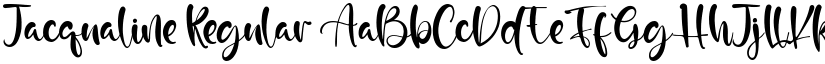 Jacqualine Regular font