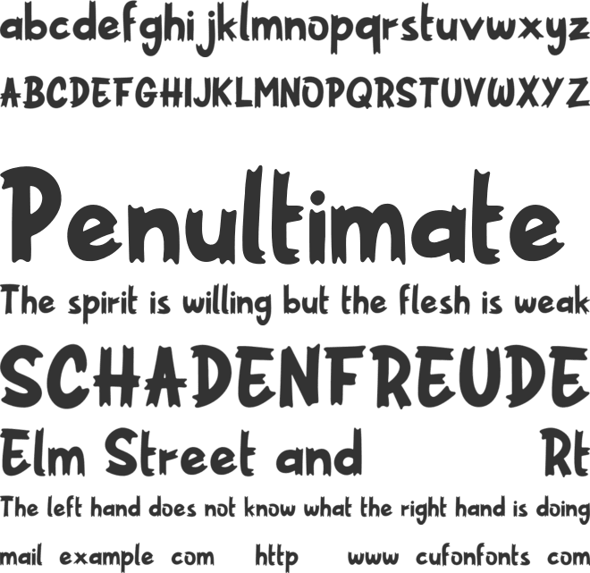 SPOOKY BLUEST font preview