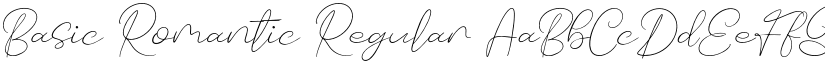 Basic Romantic Regular font