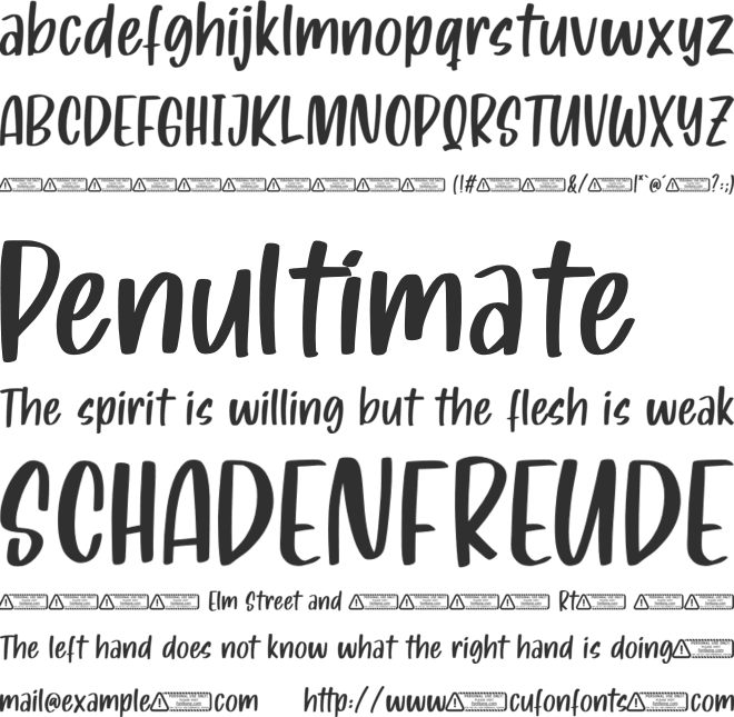 Inkcraft font preview