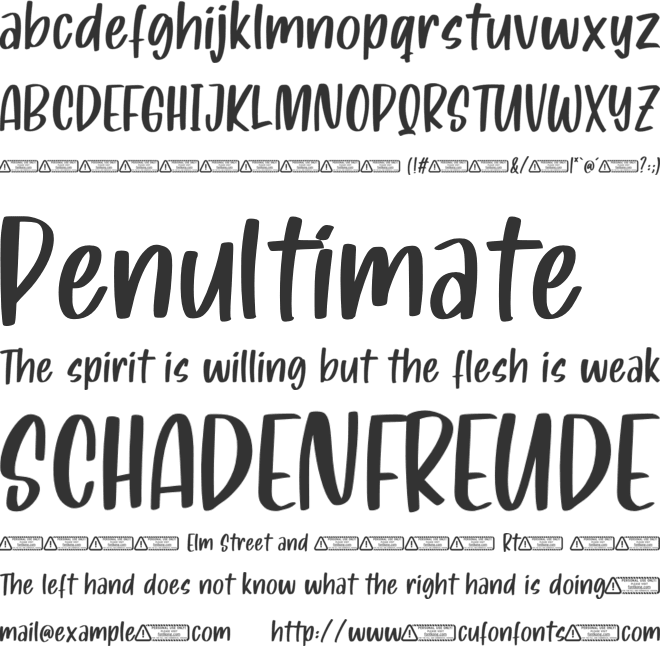 Inkcraft font preview