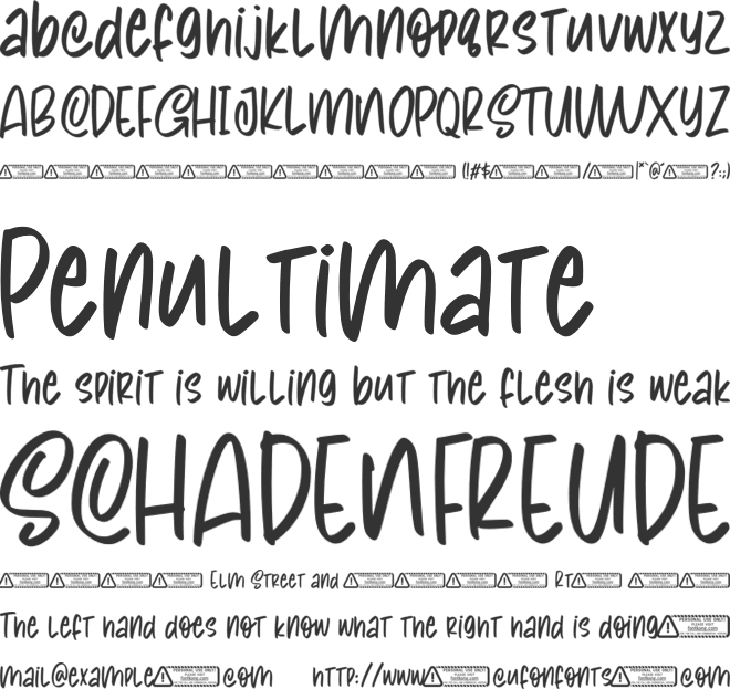 Grandest font preview