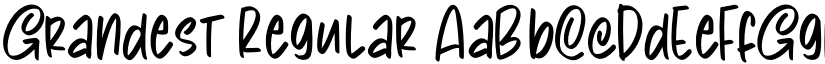 Grandest Regular font