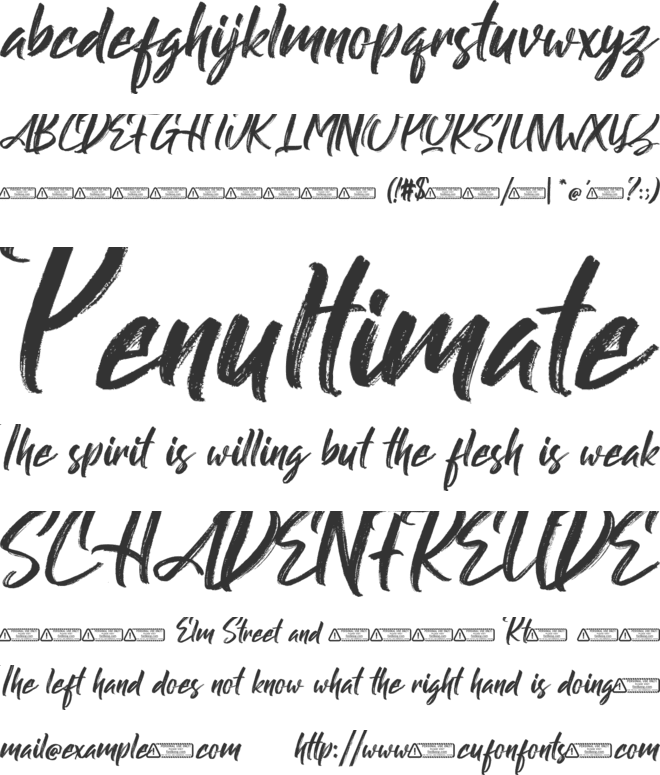 Adrocka font preview