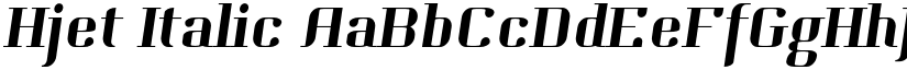 Hjet Italic font
