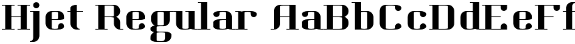 Hjet Regular font