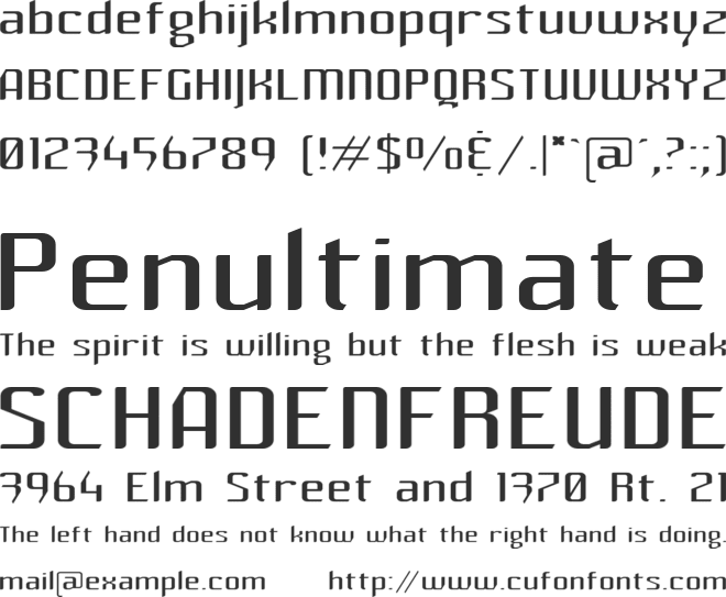 Hhenum font preview