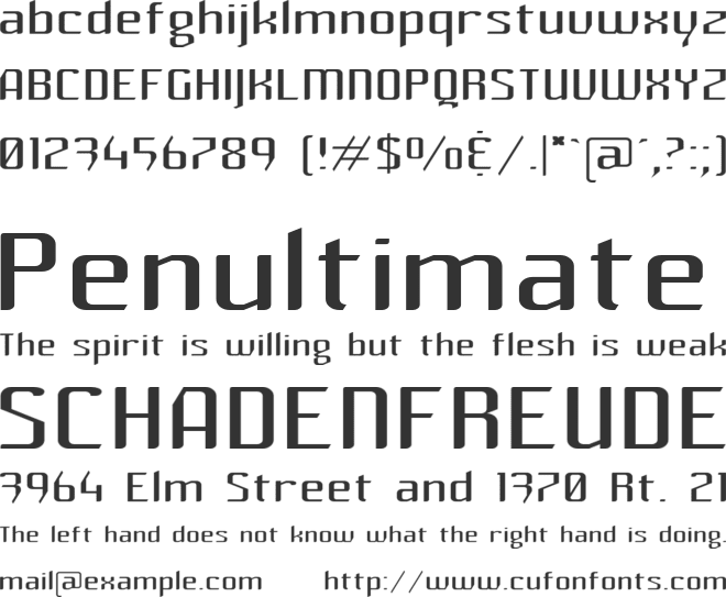 Hhenum font preview